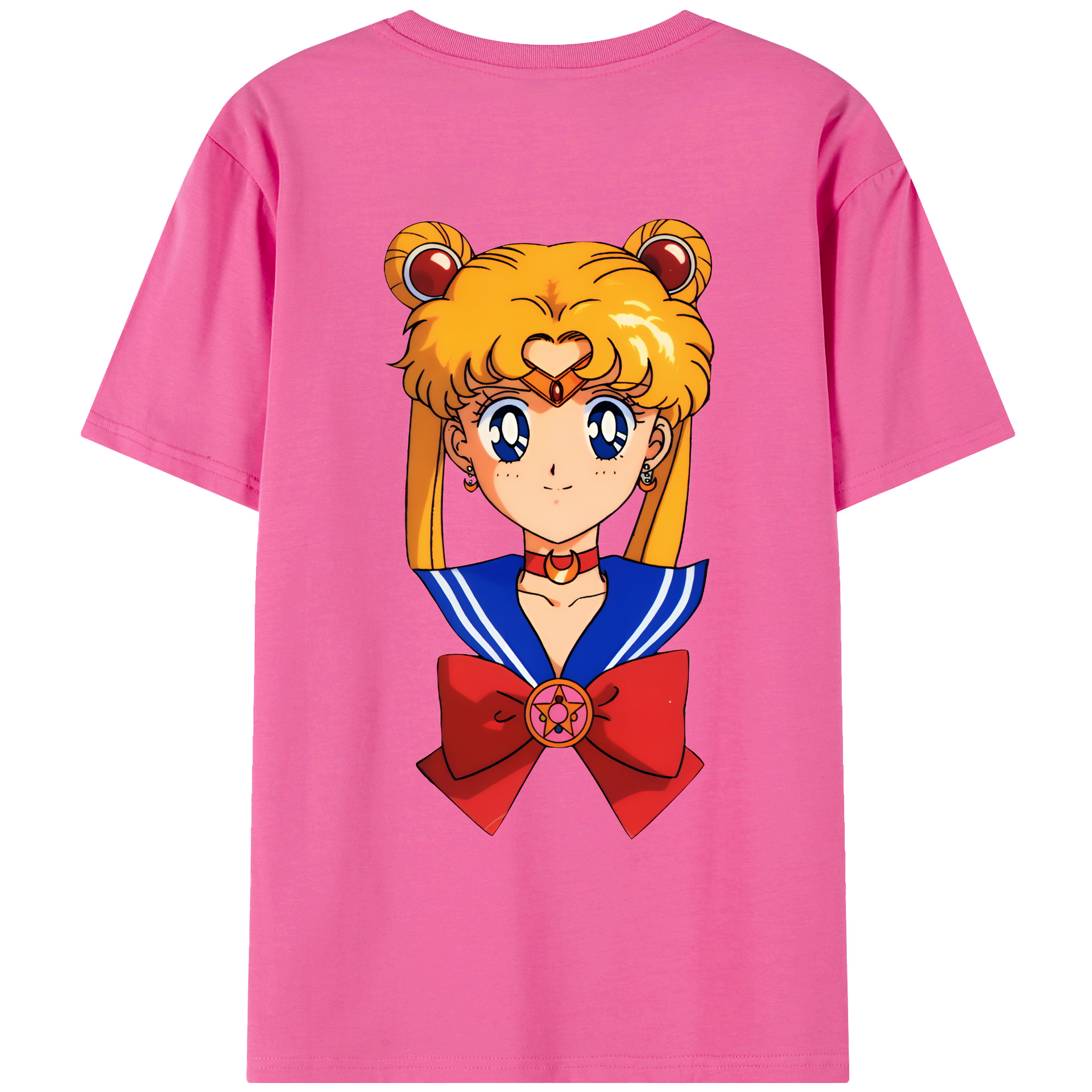 （画像用） 美少女戦士セーラームーン 月野 うさぎ つきの うさぎ Sailor Moon Tsukino Usagi レディース半袖Tシャツ(バックプリント)